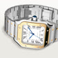 Santos de Cartier Large 39.8mm Steel Yellow Gold Bezel Silvered Opaline Dial Steel Bracelet Self-Winding Watch