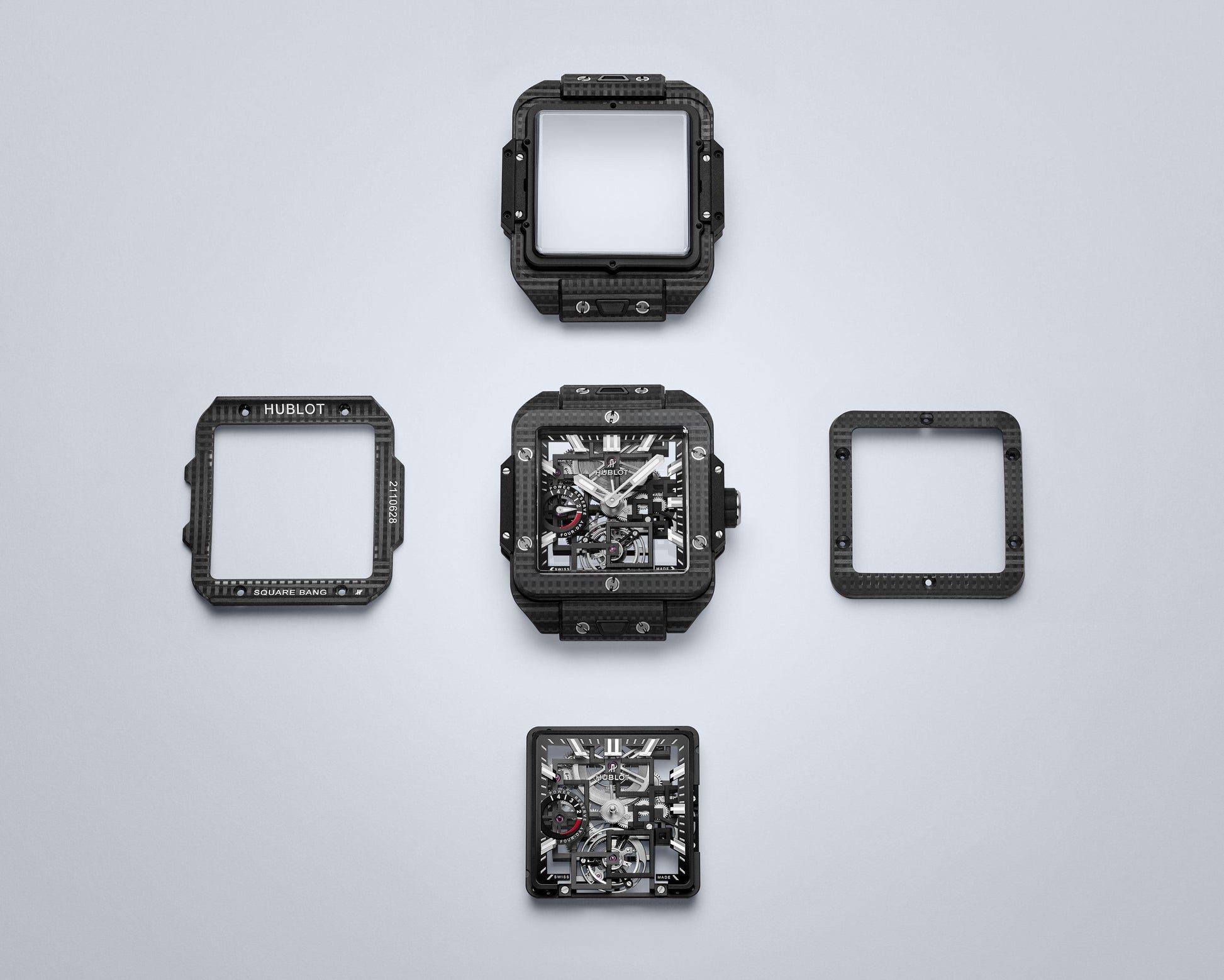 Square Bang Tourbillon 4-Day Power Reserve 3D Carbon 42 mm Watch
