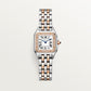 Panthère de Cartier Small 22mm x 30mm Rose Gold Steel Diamond Bezel Blue Crown Silver Dial Rose Gold Steel Bracelet Quartz Watch