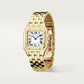 Panthère Medium 29mm x 37mm Yellow Gold Blue Sapphire Crown Silvered Dial Yellow Gold Bracelet Quartz Watch