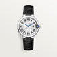Ballon Bleu 33mm Steel Automatic Silver Guilloché Dial Black Alligator Strap Watch
