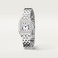 Panthère de Cartier Small 22mm x 30mm Steel Diamond Bezel Blue Crown Silver Dial Steel Bracelet Quartz Watch