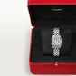Panthère de Cartier Small 23mm x 30mm Steel Diamond Bezel Blue Crown Silver Dial Steel Bracelet Quartz Watch