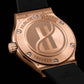 Classic Fusion King Gold Diamond Black Dial Rubber Strap Watch 33MM