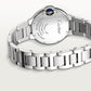 Ballon Bleu 33mm Steel Automatic Silver Guilloché Diamond Dial Steel Bracelet Watch
