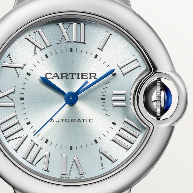Ballon Bleu 33mm Steel Automatic Silvered Sunray-Brushed Dial Steel Bracelet Watch