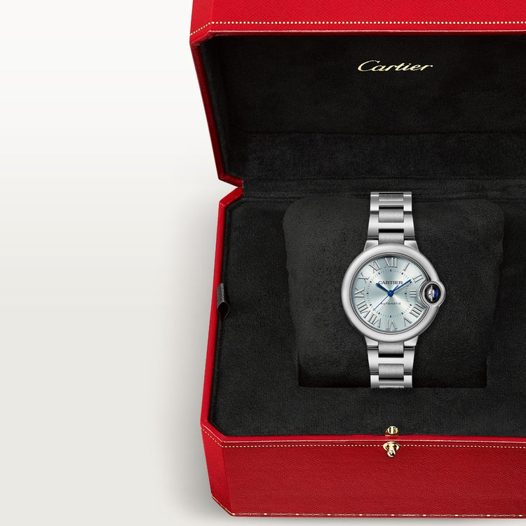 Ballon Bleu 33mm Steel Automatic Silvered Sunray-Brushed Dial Steel Bracelet Watch