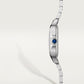 Santos de Cartier Medium 35.1mm Steel Blue Crown Silvered Opaline Dial Steel Bracelet Automatic Watch