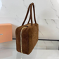 Miu Suede Beau Top-Handle Bag
