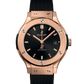 Classic Fusion 38 mm King Gold Black Dial Rubber Strap Watch