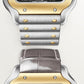 Santos de Cartier Large 39.8mm Steel Yellow Gold Blue Crown Anthracite Gray Dial Steel Bracelet Automatic Watch