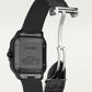 Santos de Cartier Large 39.8mm Steel Black Dial Rubber Strap Self-Winding Watch