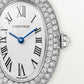 Baignoire Small 31.4mm x 23.1mm White Gold Diamond Case Diamond Crown Silvered Dial White Gold Diamond Bracelet Quartz Watch