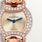 Panthère Mini 22.2mm Rose Gold Diamond Case Diamond Crown Rose Dial Rose Gold Bracelet Quartz Watch