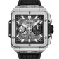 Square Bang Unico Titanium 42 mm Black Rubber Strap Watch