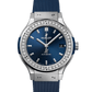Classic Fusion Titanium Blue Diamonds 38 mm Watch