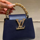 Capucines Nano Navy Top Handle Bag