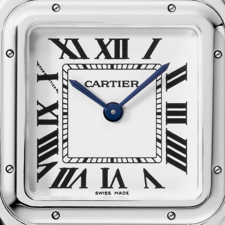 Panthère de Cartier Medium 27mm x 37mm Steel Blue Crown Silvered Dial Steel Bracelet Quartz Watch
