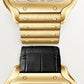 Santos de Cartier Large 39.7mm Yellow Gold Blue Crown Skeleton Dial Yellow Gold Bracelet Manual-Winding Watch