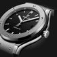 Classic Fusion Titanium Black Dial Rubber Strap Watch