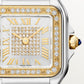 Panthère de Cartier Small 30.3mm x 22mm Yellow Gold Steel Diamond Bezel Blue Crown Silvered Diamond Dial Yellow Gold Steel Bracelet Quartz Watch