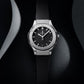 Classic Fusion Titanium Black Sunray Dial Rubber Strap Watch