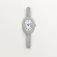 Baignoire Mini 24.6mm x 18.7mm White Gold Diamond Case Diamond Crown Silvered Dial White Gold Diamond Bracelet Quartz Watch