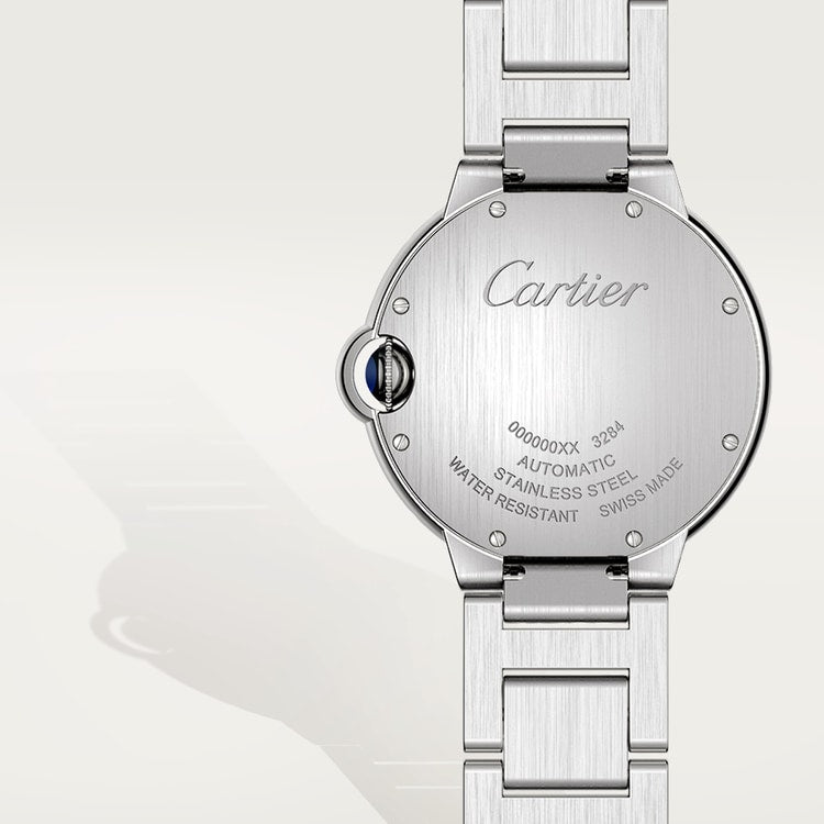 Ballon Bleu 36mm Steel Automatic Silver Guilloché Dial Steel Bracelet Watch