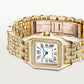 Panthère Medium 36.5mm x 26.7mm Yellow Gold Diamond Bezel Diamond Crown Silvered Dial Yellow Gold Diamond Bracelet Quartz Watch