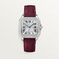 Santos de Cartier Medium 35.1mm Steel Blue Crown Sunray Dial Steel Bracelet Automatic Watch