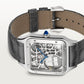 Santos-Dumont Skeleton 31mm x 43.5mm Steel Gray Lacquer Gray Alligator Strap Self-Winding Watch