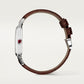 Santos-Dumont Extra-Large 46.6mm x 33.9mm Platinum Red Jasper Dial Brown Alligator Strap Self-Winding Watch
