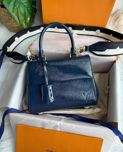 Cluny Mini Navy Top Handle Bag