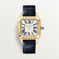 Santos-Dumont XL 46.6mm x 33.9mm Yellow Gold Blue Dumortierite Dial Alligator Strap Manual-Winding Watch