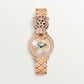 Panthère Mini 23.6mm Rose Gold Diamond Case Emerald Eyes Rose Dial Rose Gold Bracelet Quartz Watch