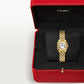 Panthère Mini 25.1mm x 18.5mm Yellow Gold Blue Sapphire Crown Silver Dial Yellow Gold Bracelet Quartz Watch