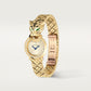 Panthère de Cartier Small 23.6mm Yellow Gold Diamond Bezel Tsavorite Eyes Golden Dial Yellow Gold Bracelet Quartz Watch