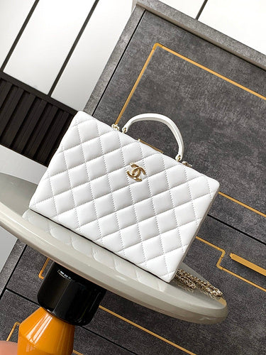Rectangular Quilted Top Handle Bag