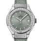 Classic Fusion Titanium Sage Green Diamonds 33mm Watch