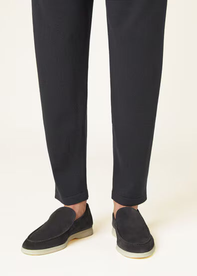 Caviar - Cobalt Ink LORO PIANA Summer Walk Loafer