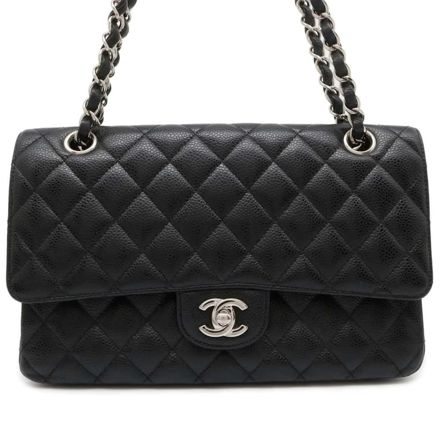 Caviar Quilted Medium Single Flap Black