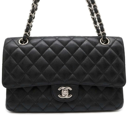 Caviar Quilted Medium Single Flap Black