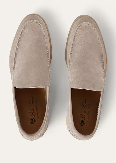 Classic Beige - Gull Gray  LORO PIANA  Summer Walk Loafer