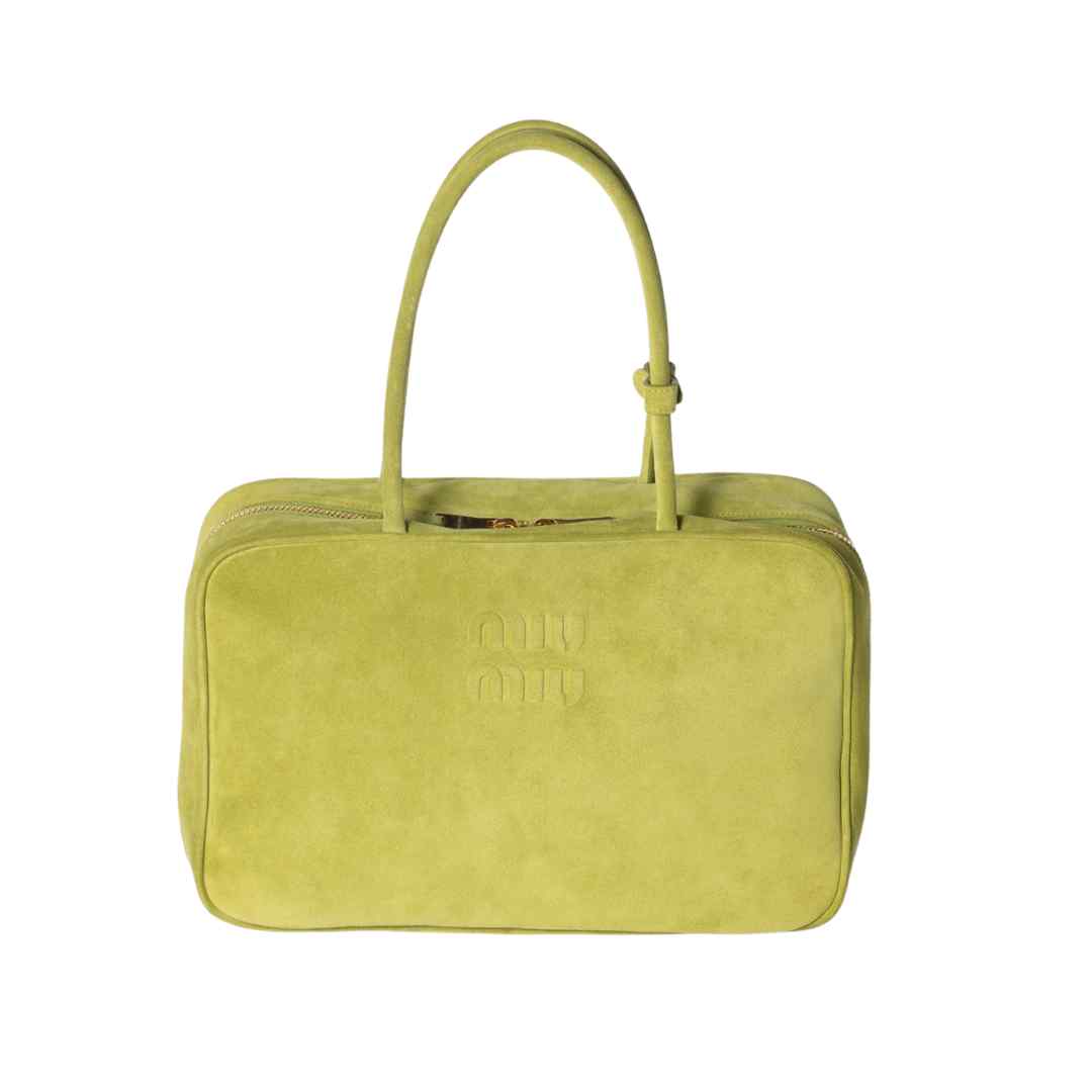 Miu Suede Beau Top-Handle Bag