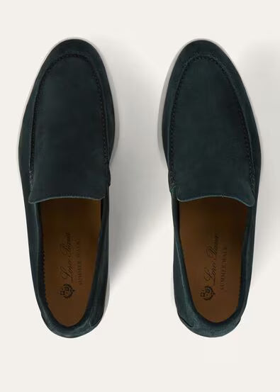Dark Green - Dijon Mustard Yellow LORO PIANA  Summer Walk Loafer