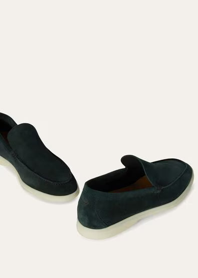 Dark Green - Dijon Mustard Yellow LORO PIANA  Summer Walk Loafer