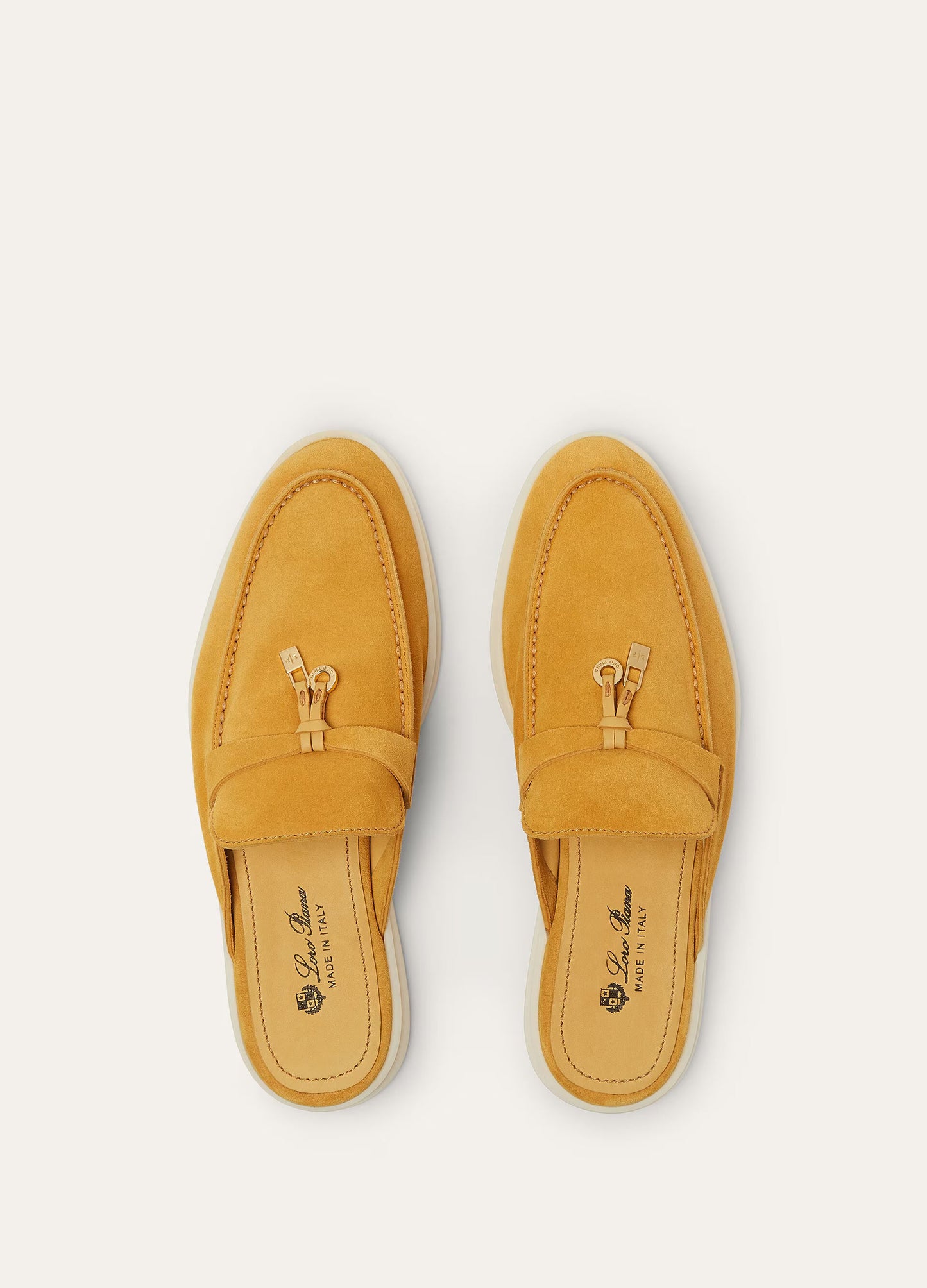 Saffron Tea - Orange Flame Babouche Charms Walk Loafer  Suede