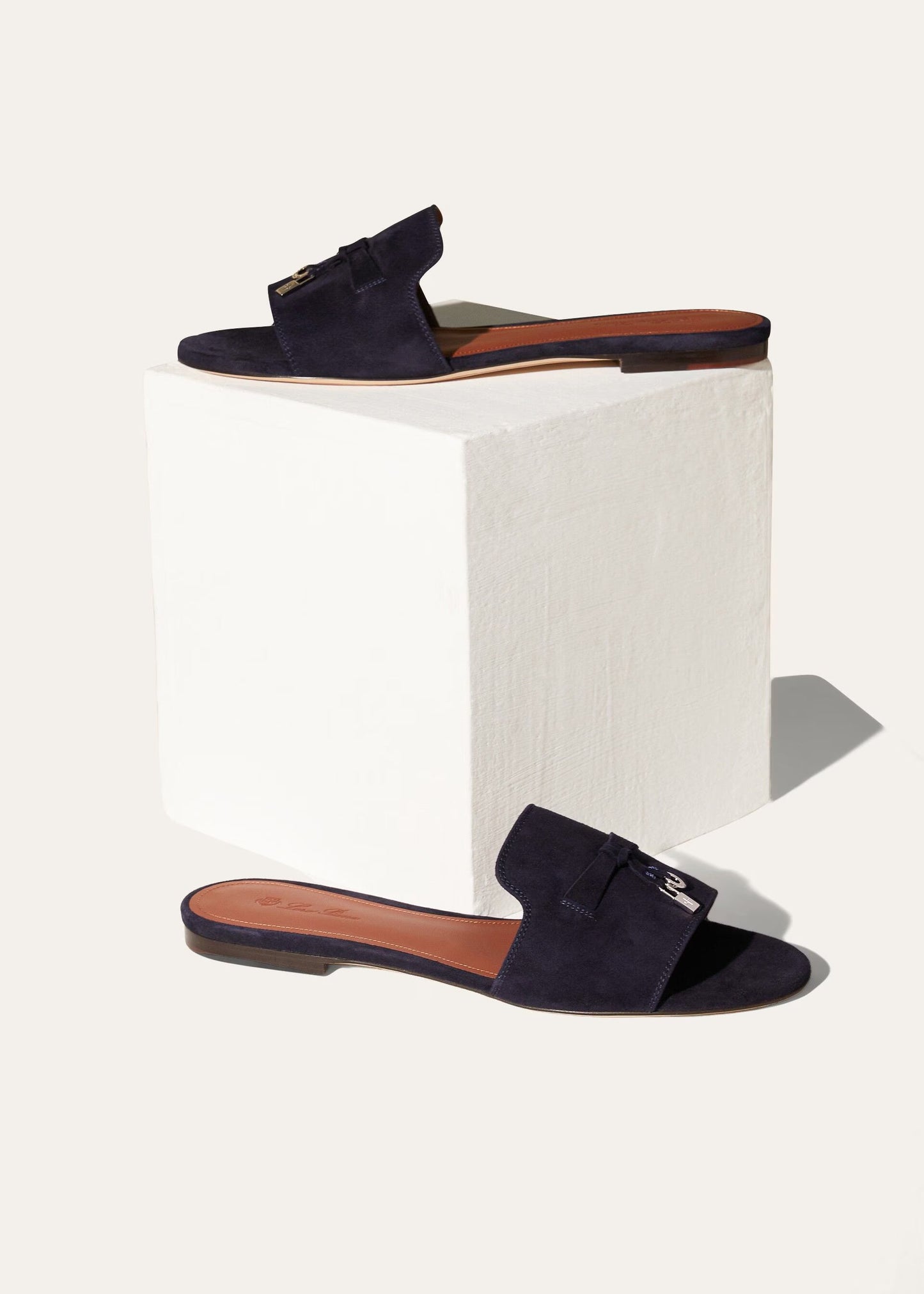 Navy Blue - Fireplace Summer Charms Sandal  Suede Goatskin