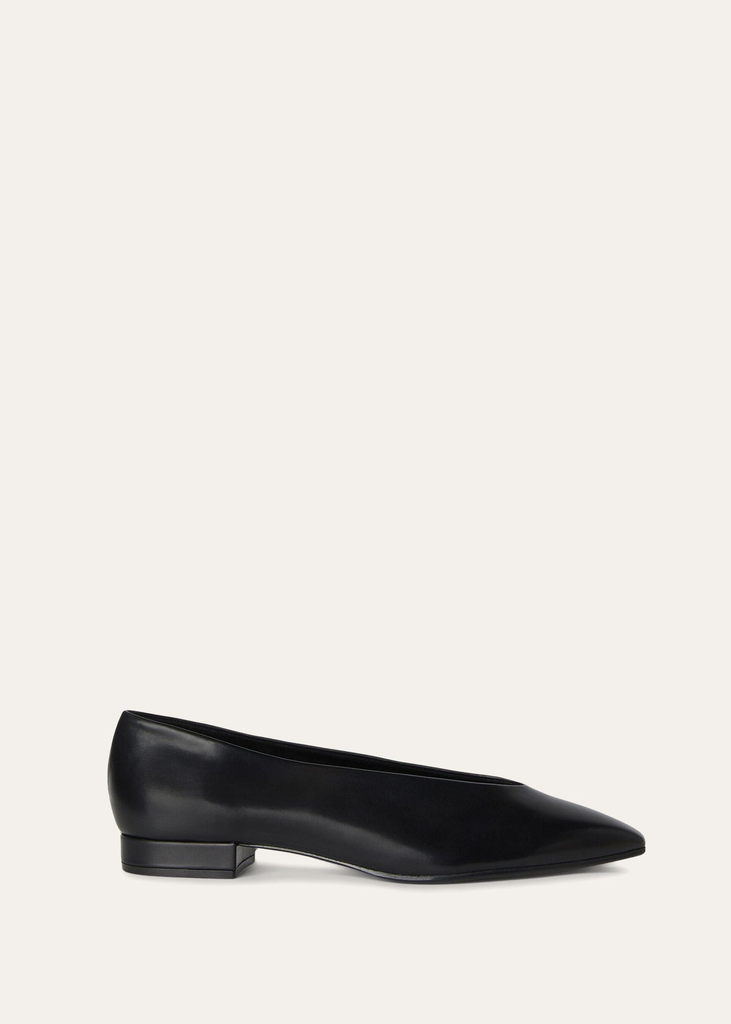 Black - Fireplace Rebecca Ballet Flat  Calfskin