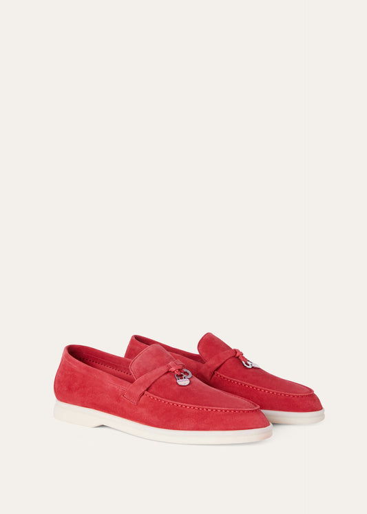 Tango Red - Lilac Wagasa Summer Charms Walk Loafer  Suede